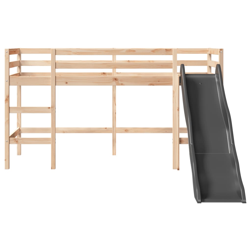 vidaXL Cama alta para niños sin colchón madera maciza pino 80x200 cm