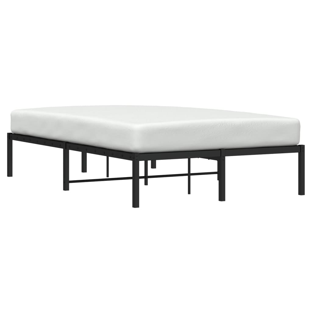 vidaXL Estructura de cama de metal negro 120x200 cm