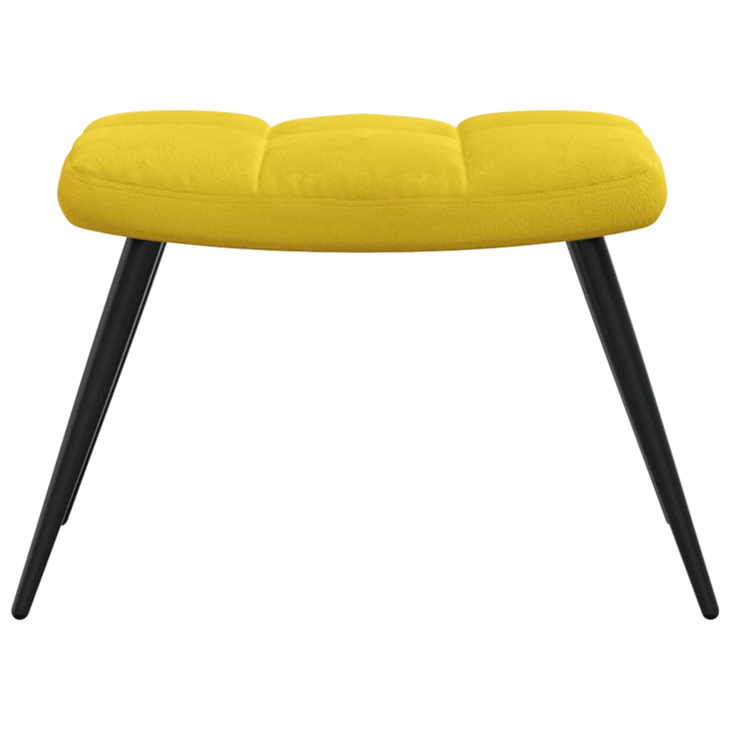 vidaXL Sillón de relax con taburete terciopelo amarillo mostaza