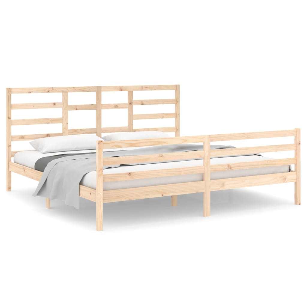 vidaXL Estructura de cama sin colchón madera maciza 200x200 cm