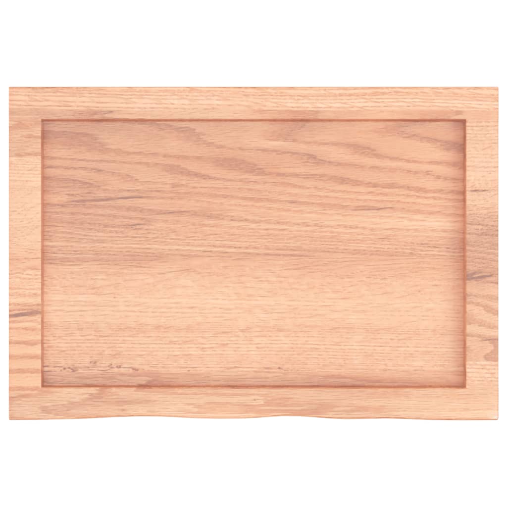 vidaXL Estante pared madera roble tratada marrón claro 60x40x(2-4) cm