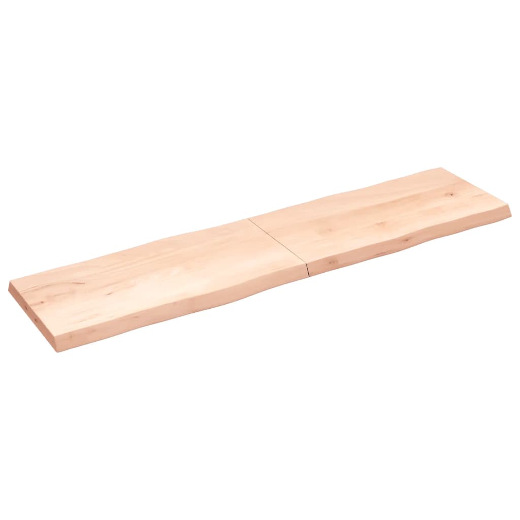 vidaXL Tablero de mesa madera maciza borde natural 200x50x(2-6) cm