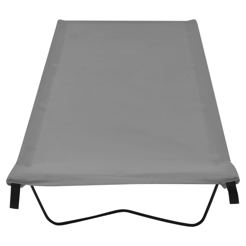 vidaXL Cama de camping tela Oxford y acero gris 180x60x19 cm