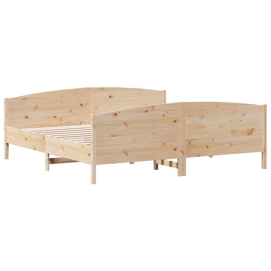 vidaXL Estructura de cama sin colchón madera maciza de pino 200x200 cm