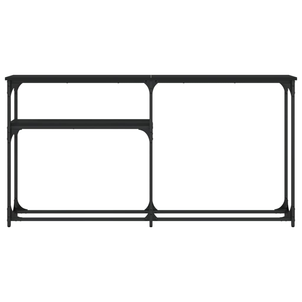 vidaXL Mesa consola madera de ingeniería negra 145x22,5x75 cm