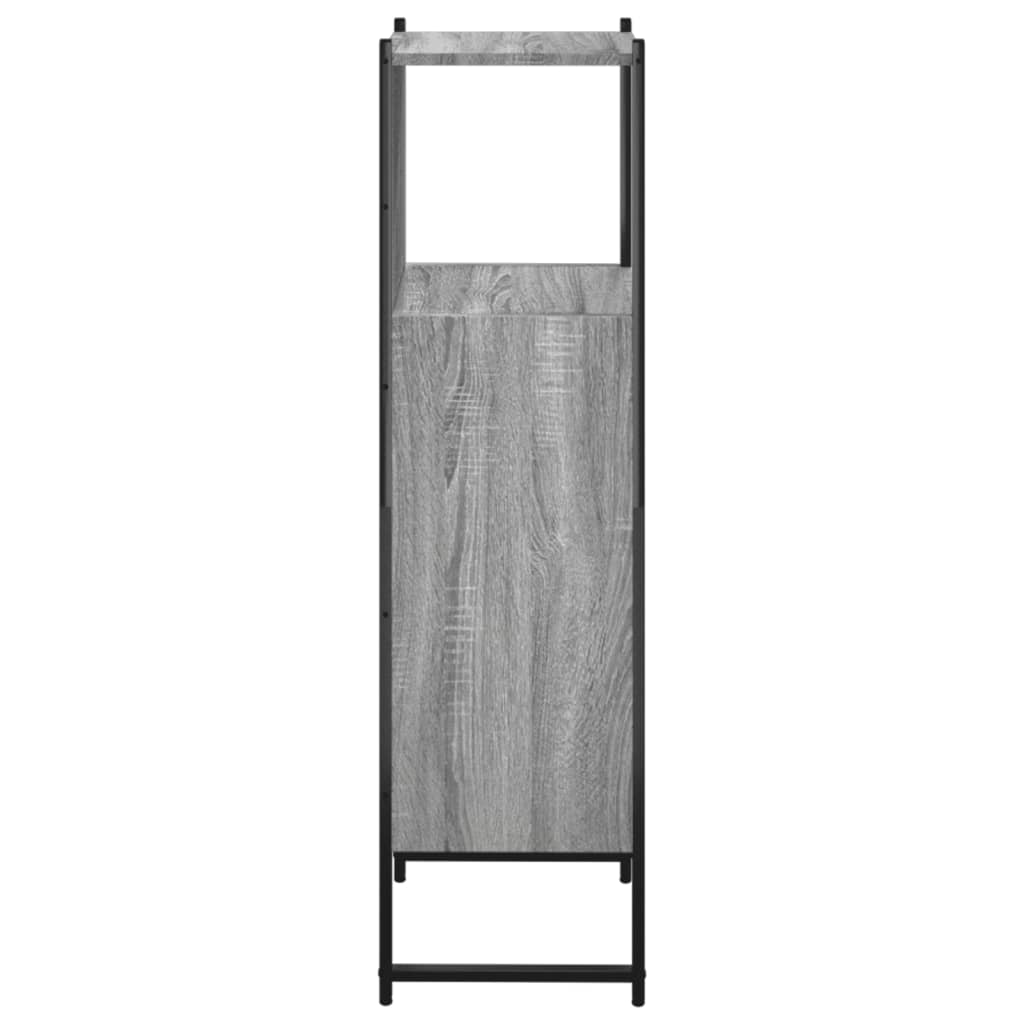 vidaXL Armario de baño madera de ingeniería gris Sonoma 33x33x120,5 cm