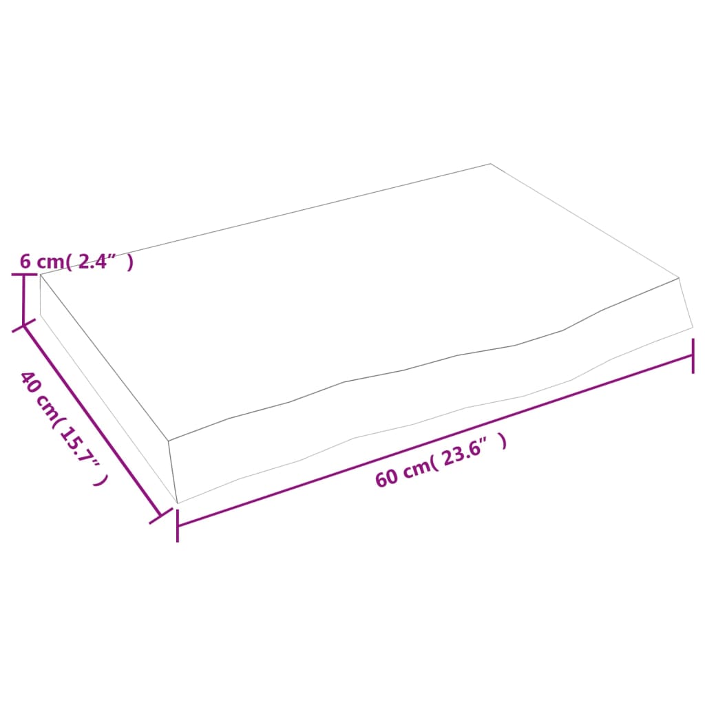 vidaXL Estante pared madera roble tratada marrón oscuro 60x40x(2-6) cm