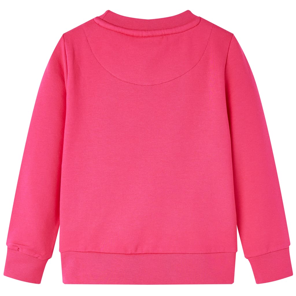 Sudadera infantil rosa chillón 116