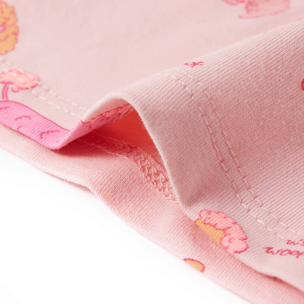 Pijama infantil de manga corta rosa claro 116