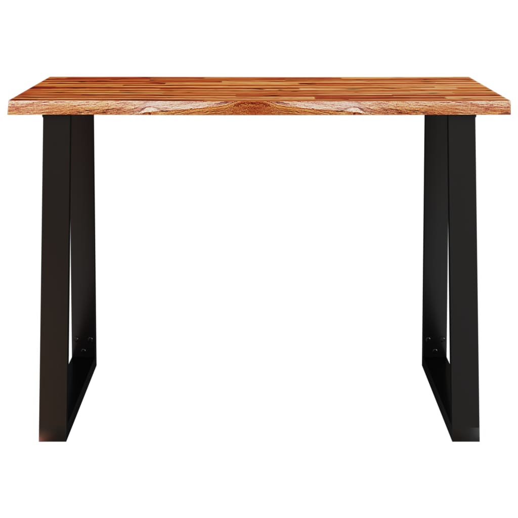 vidaXL Mesa de comedor con borde vivo madera maciza acacia 110x70x75cm