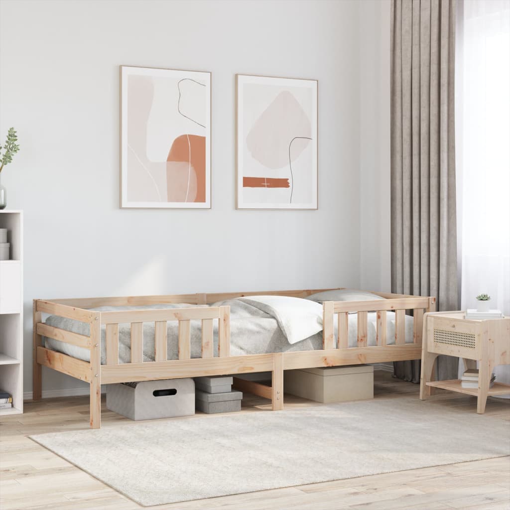 vidaXL Estructura de cama sin colchón madera maciza de pino 100x200 cm