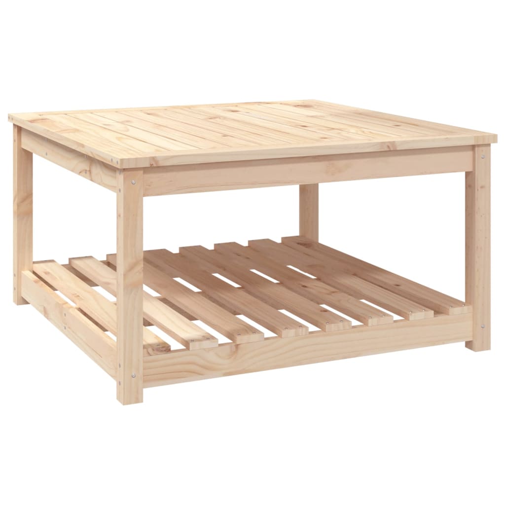 vidaXL Mesa de jardín madera maciza de pino 82,5x82,5x45 cm