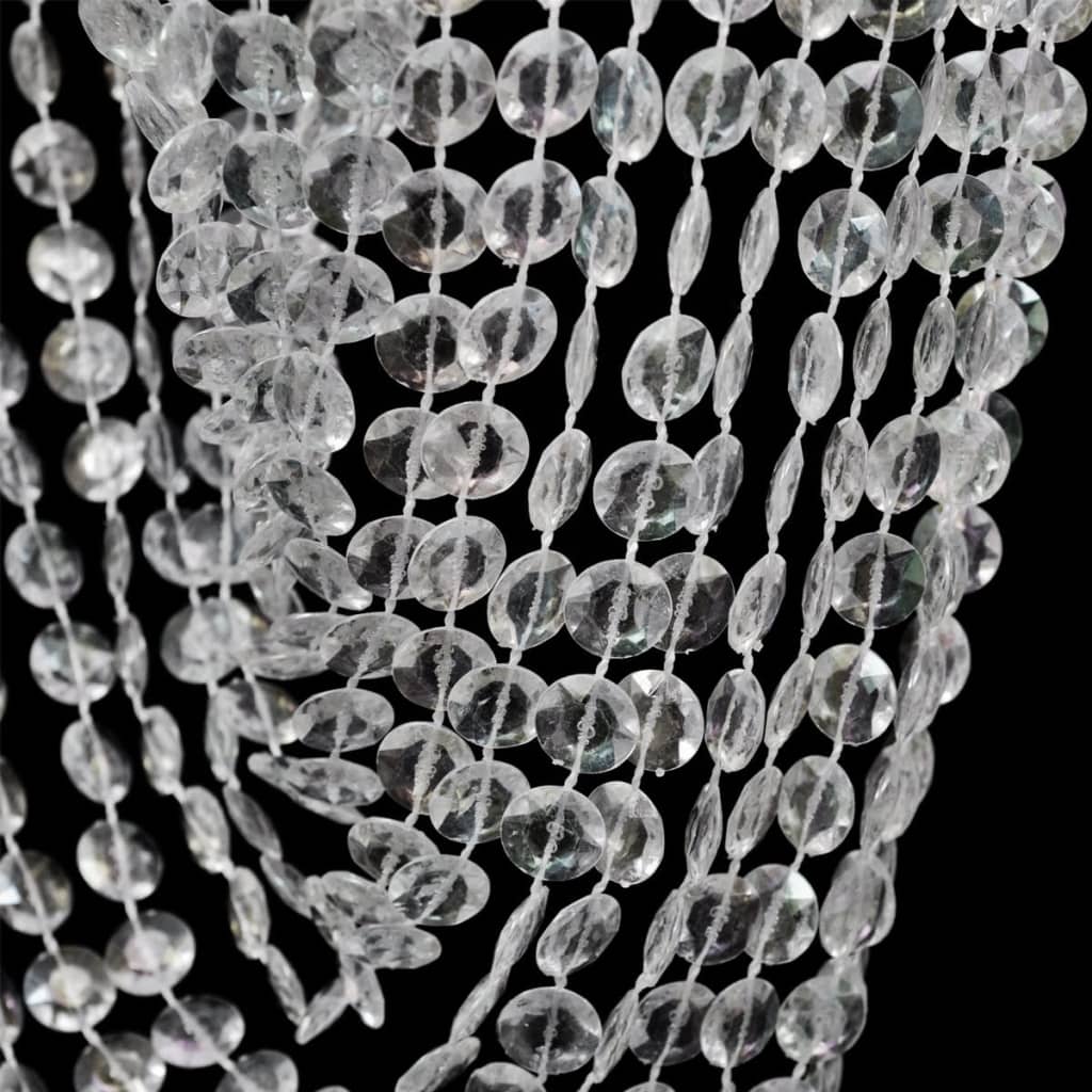 Lámpara colgante elegante con cristales, 22 x 58 cm