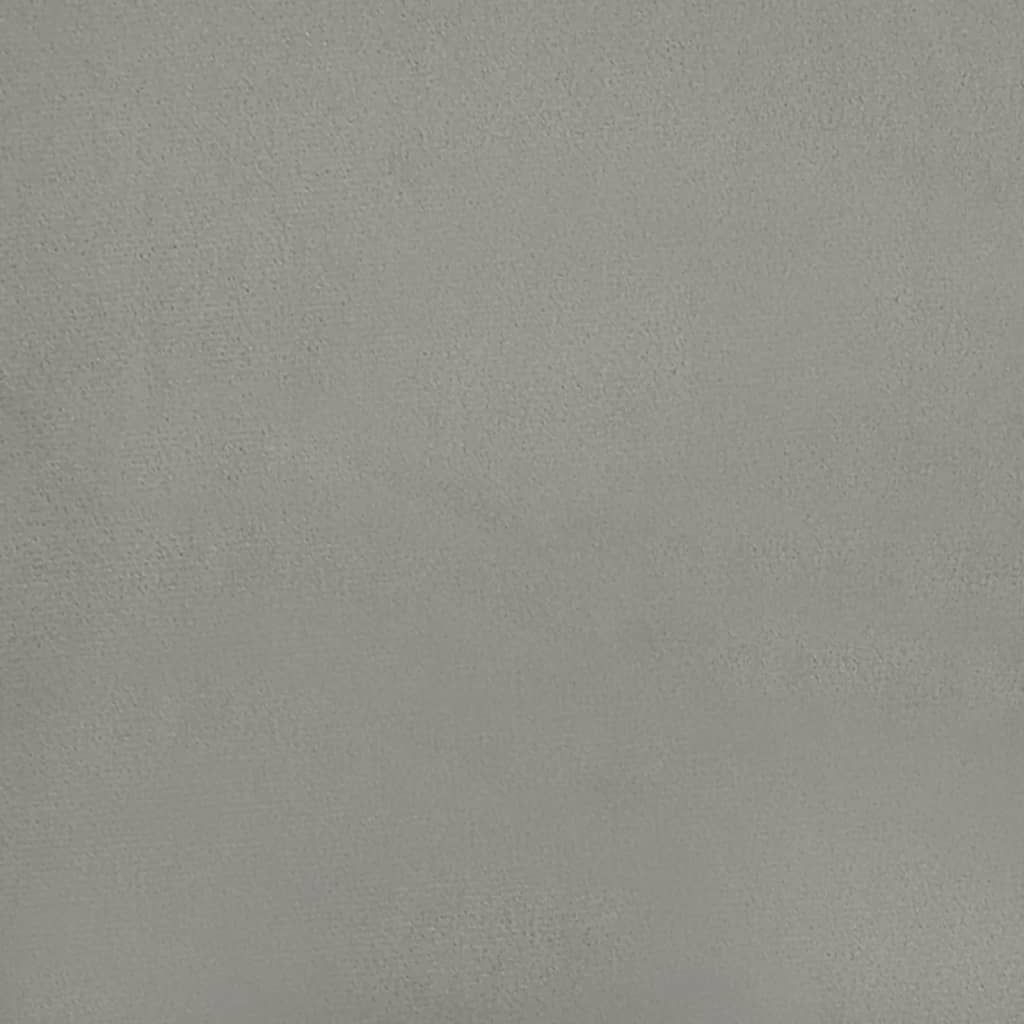 vidaXL Cabeceros 4 unidades terciopelo gris claro 72x7x78/88 cm