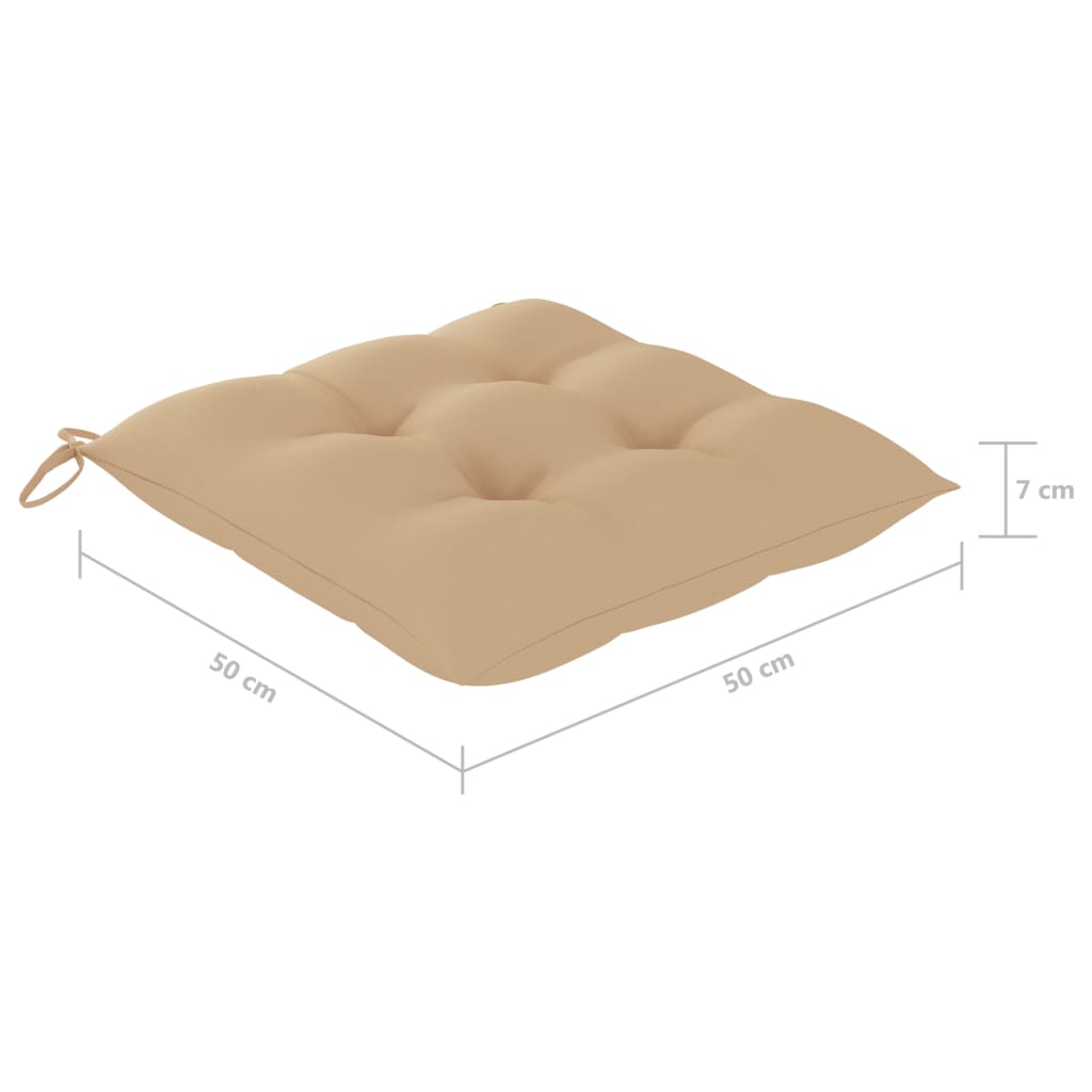 vidaXL Sillas comedor de jardín 3 uds madera maciza acacia y cojines