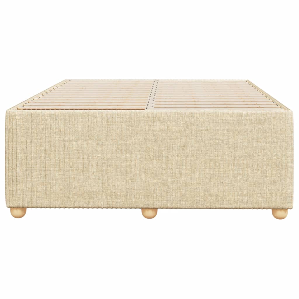 vidaXL Estructura de cama tela crema 120x190 cm