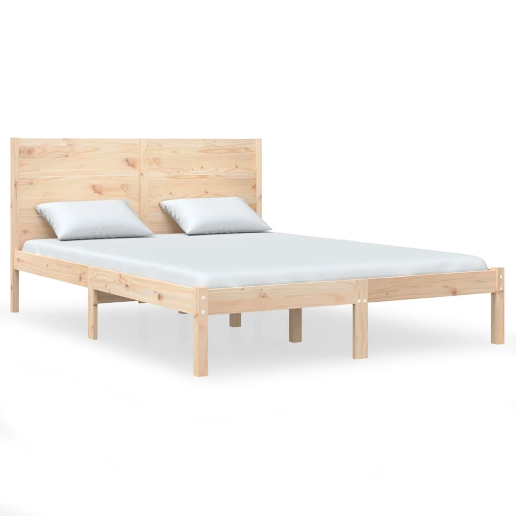 vidaXL Estructura de cama de madera maciza de pino 160x200 cm