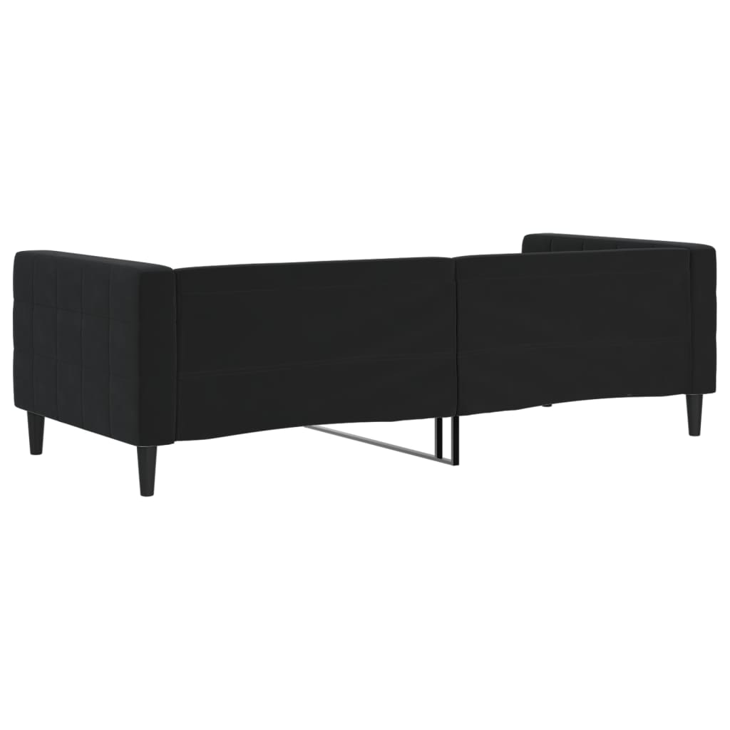 vidaXL Sofá cama sin colchón terciopelo negro 90x200 cm