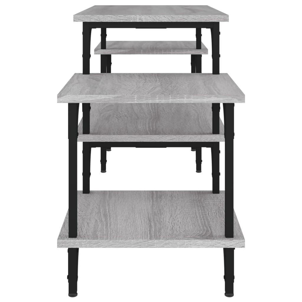 vidaXL Mueble para TV madera contrachapada gris Sonoma 117x35x52 cm