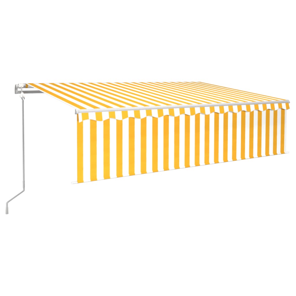 vidaXL Toldo automático persiana LED sensor de viento 6x3 m