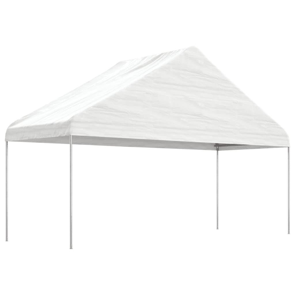 vidaXL Cenador con techo polietileno blanco 20,07x5,88x3,75 m