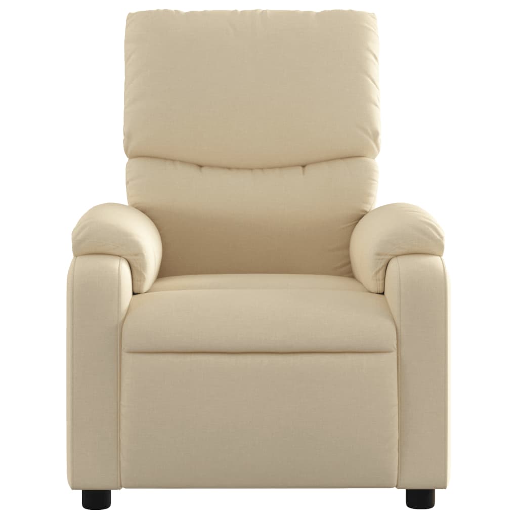 vidaXL Sillón reclinable de tela crema