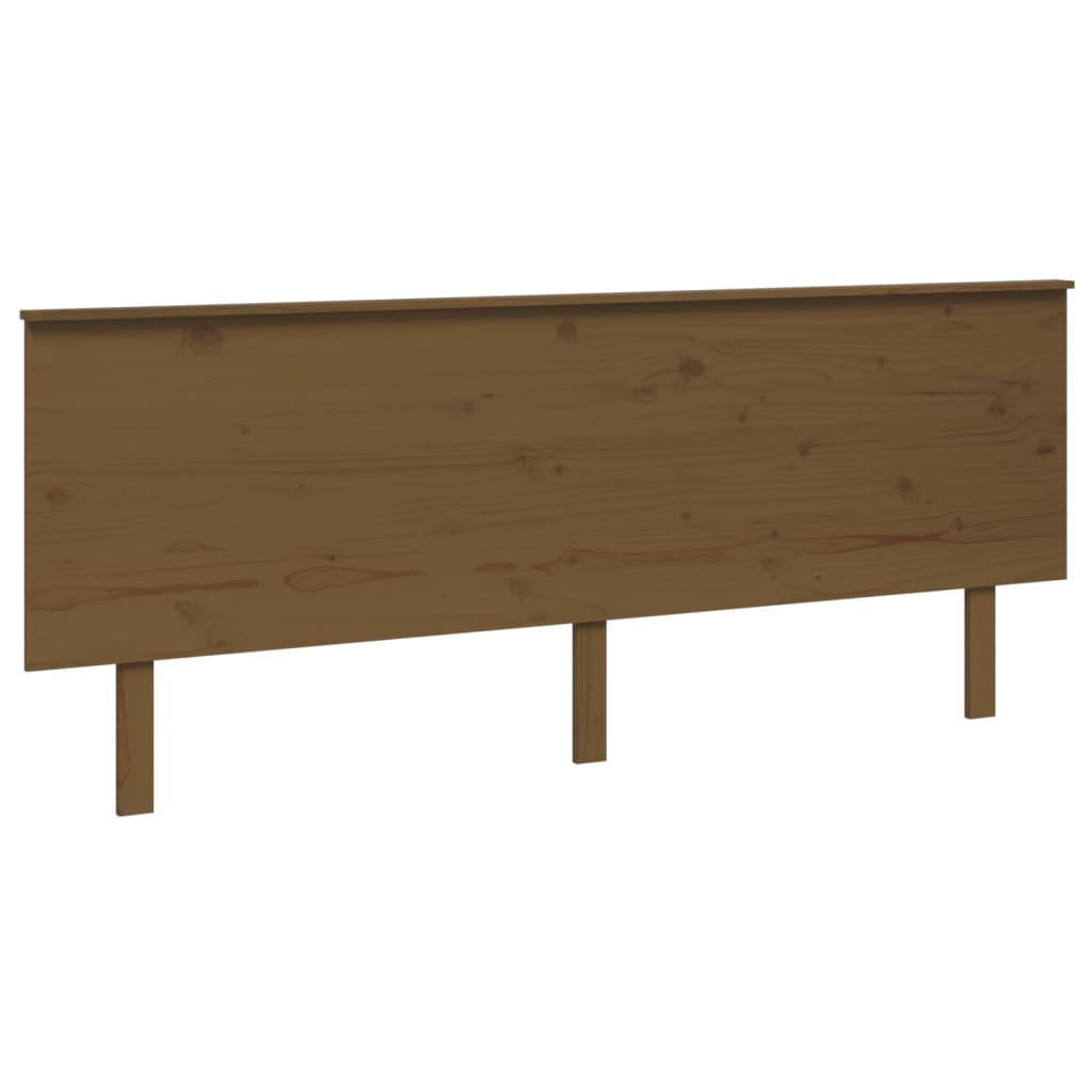 vidaXL Cabecero de cama madera maciza de pino marrón miel 204x6x82,5cm