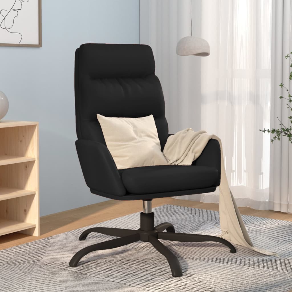 vidaXL Sillón de relax de cuero sintético negro