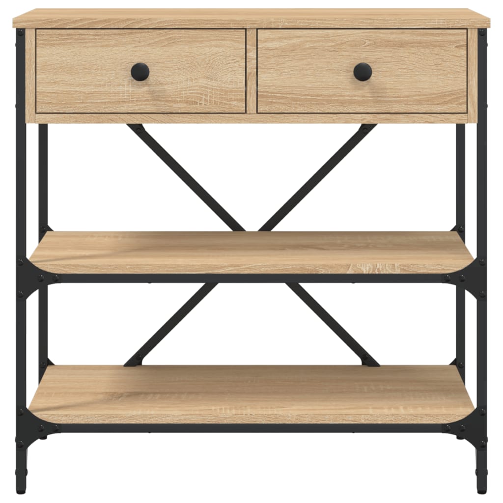 vidaXL Mesa consola madera de ingeniería roble Sonoma 75x34,5x75 cm