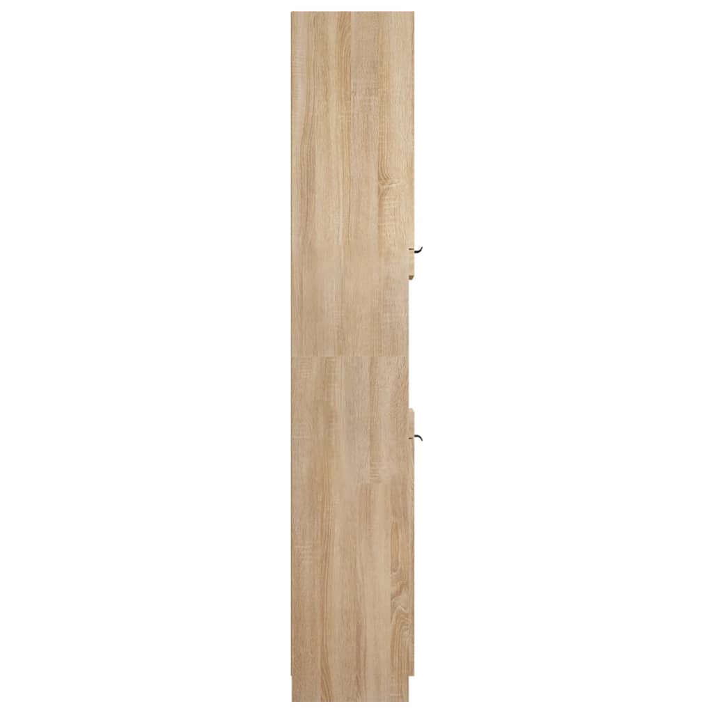 vidaXL Armario de baño madera ingeniería roble Sonoma 32x34x188,5 cm