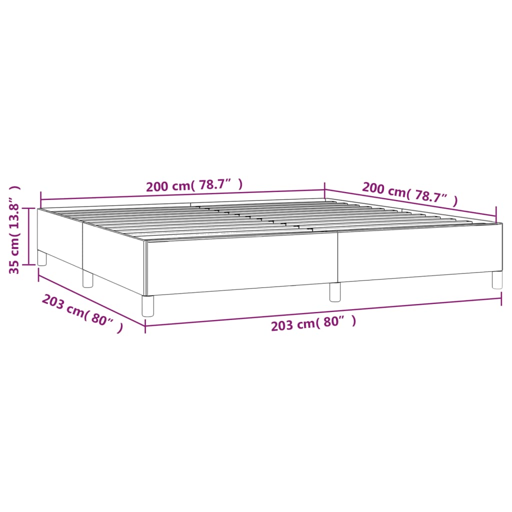 vidaXL Estructura cama sin colchón terciopelo rosa 200x200 cm