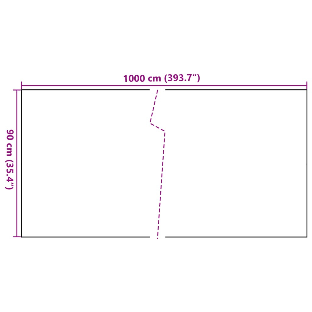 vidaXL Toldo para balcón ratán sintético marrón y negro 1000x90 cm