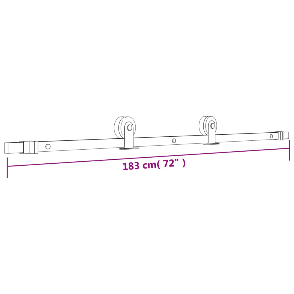 vidaXL Puerta corredera con herrajes madera maciza de pino 85x210 cm