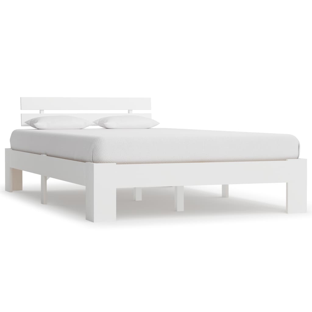 vidaXL Estructura de cama sin colchón madera de pino blanca 140x200 cm