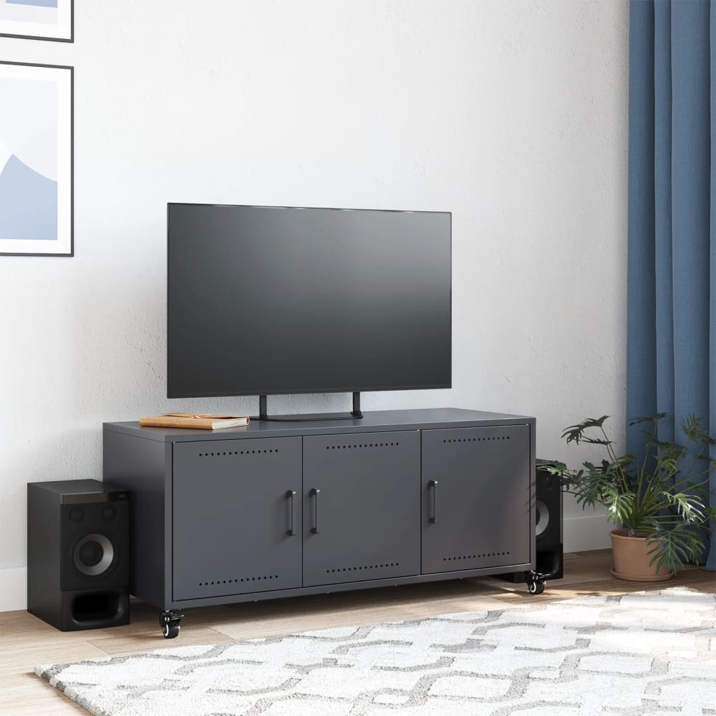 vidaXL Mueble de TV acero gris antracita 100,5x39x43,5 cm