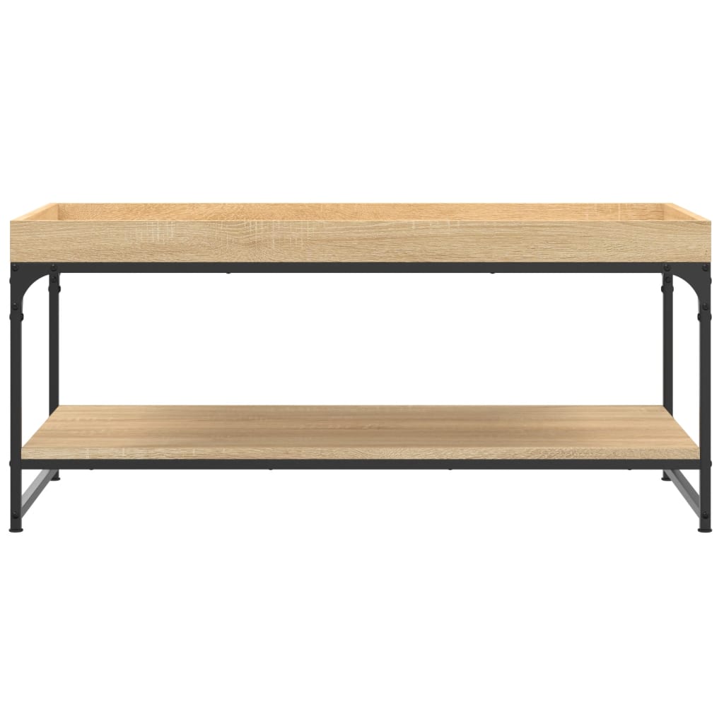 vidaXL Mesa de centro madera de ingeniería roble Sonoma 100x49x45 cm