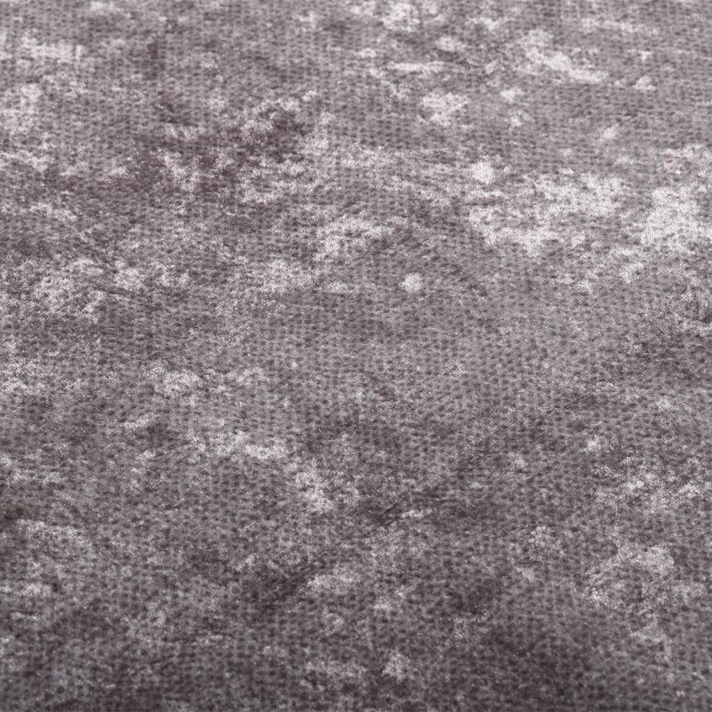 vidaXL Alfombra lavable antideslizante gris 150x230 cm