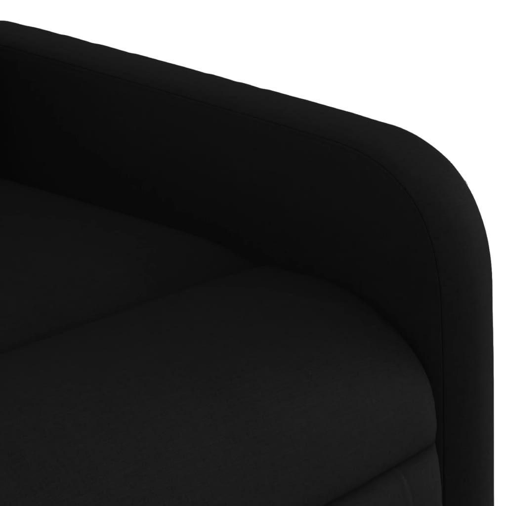 vidaXL Sillón reclinable de masaje elevable tela negro