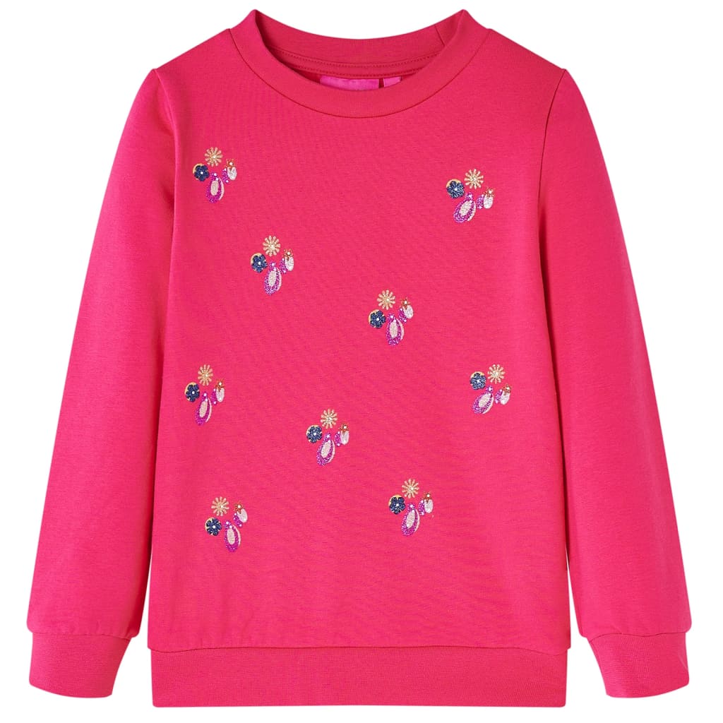 Sudadera infantil rosa chillón 140