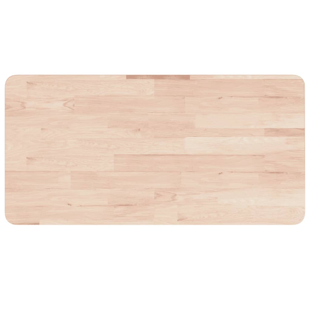 vidaXL Encimera de baño madera maciza sin tratar 100x60x4 cm