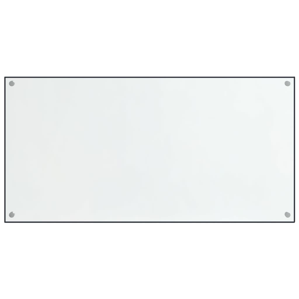 vidaXL Salpicaderos cocina 2 uds vidrio templado transparente 80x50 cm