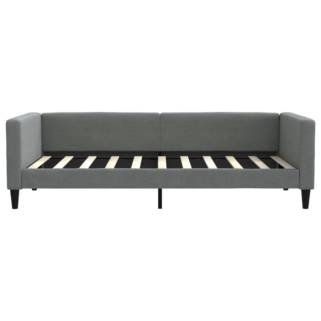 vidaXL Sofá cama nido con cajones tela gris oscuro 90x190 cm