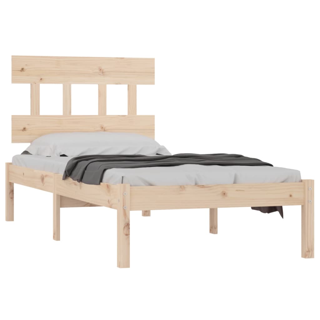 vidaXL Estructura de cama de madera maciza 100x200 cm