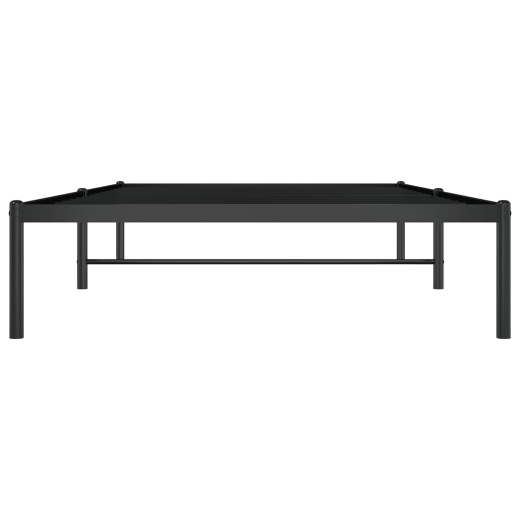 vidaXL Estructura de cama sin colchón metal negro 107x203 cm