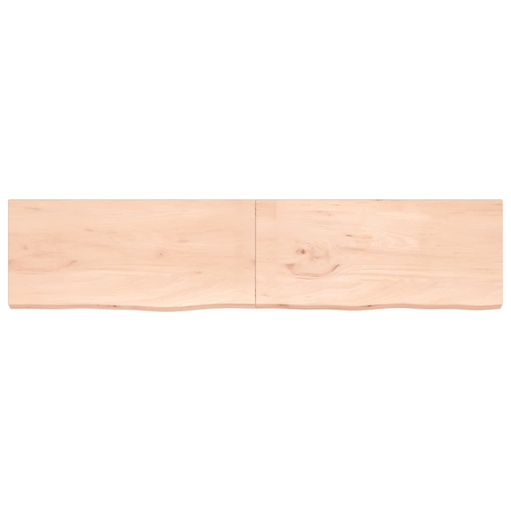 vidaXL Tablero de mesa madera maciza roble sin tratar 220x50x(2-4) cm