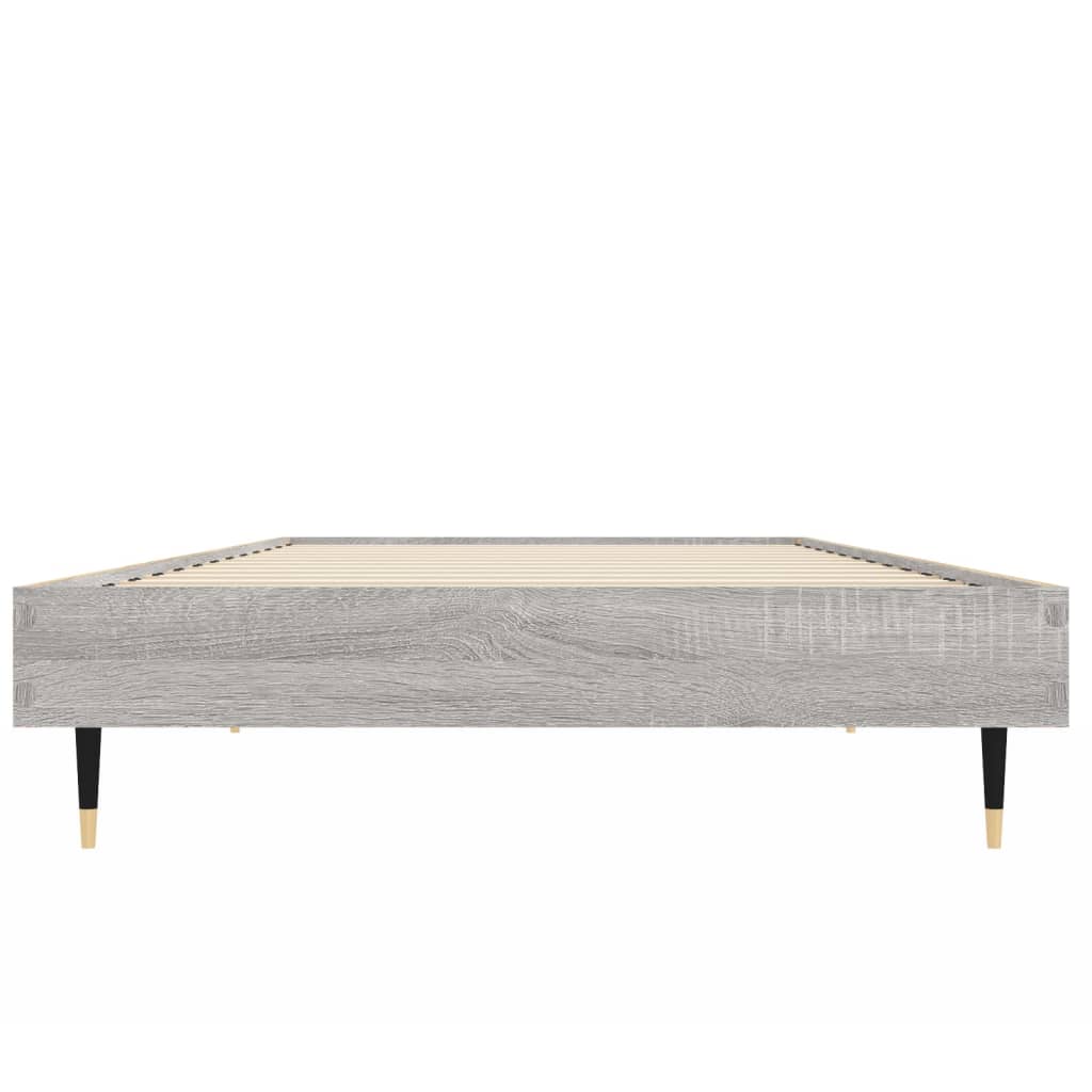 vidaXL Estructura de cama madera de ingeniería gris Sonoma 75x190 cm