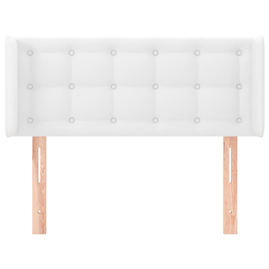 vidaXL Cabecero de cuero sintético blanco 93x16x78/88 cm