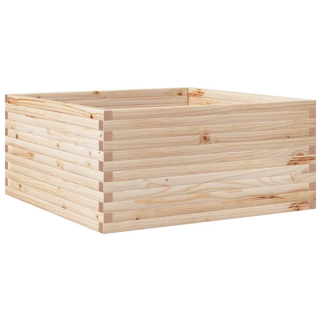 vidaXL Jardinera de madera maciza de pino 100x100x46 cm