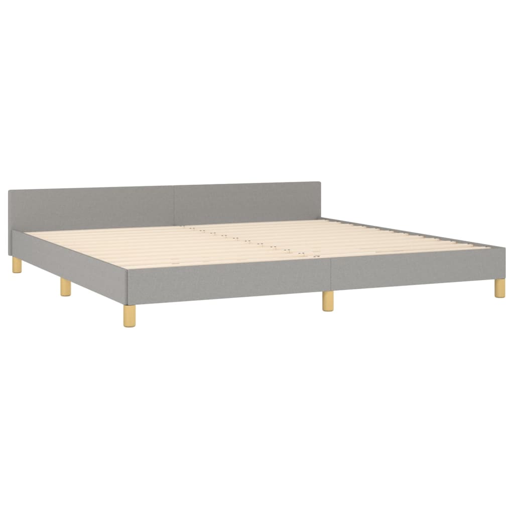 vidaXL Cama sin colchón tela gris claro 200x200 cm