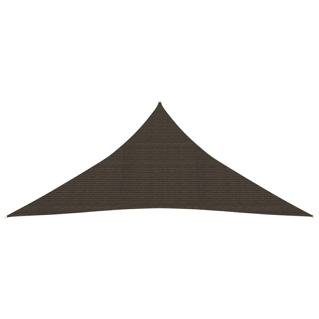 vidaXL Toldo de vela marrón HDPE 160 g/m² 4,5x4,5x4,5 m